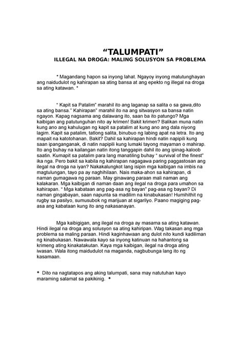 barangay kagawad speech tagalog sample|Halimbawa ng Talumpati .